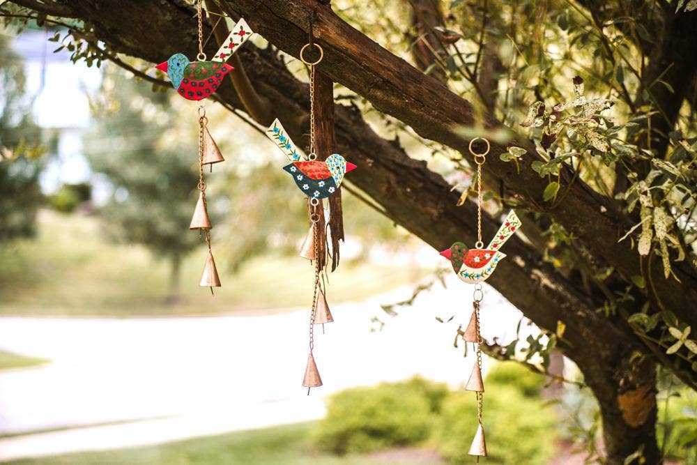 Mira Fair Trade - Wholesale Wind Chime - Blossom Birds Wind Chimes (Set of 3)2