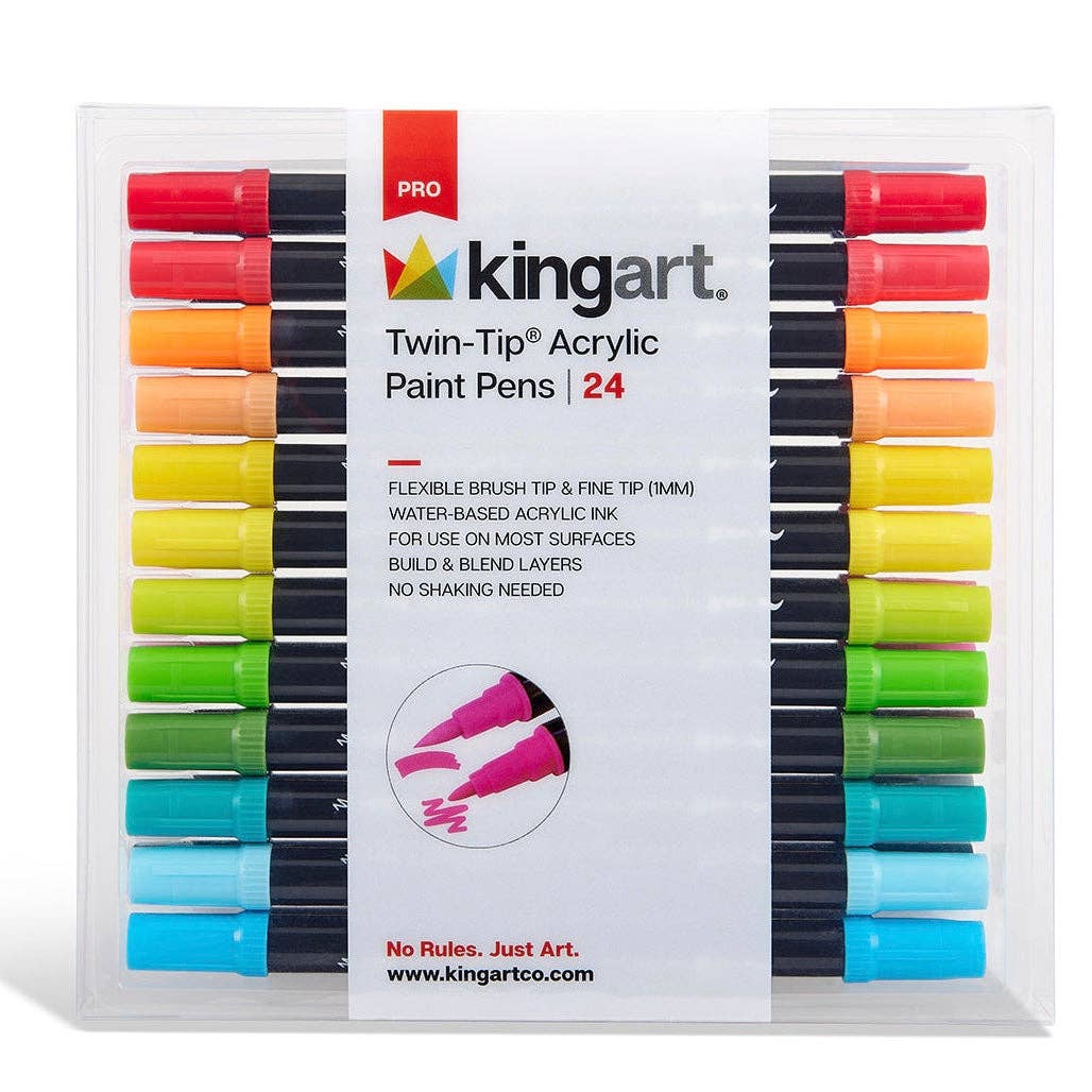 KINGART - Wholesale Marker - Dual Tip Acrylic Paint Pens - 24 Colors8