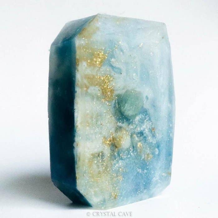 Zodiac Sign Aquarius - Aquamarine Gemstone Soap for wholesale by Crystal Cave