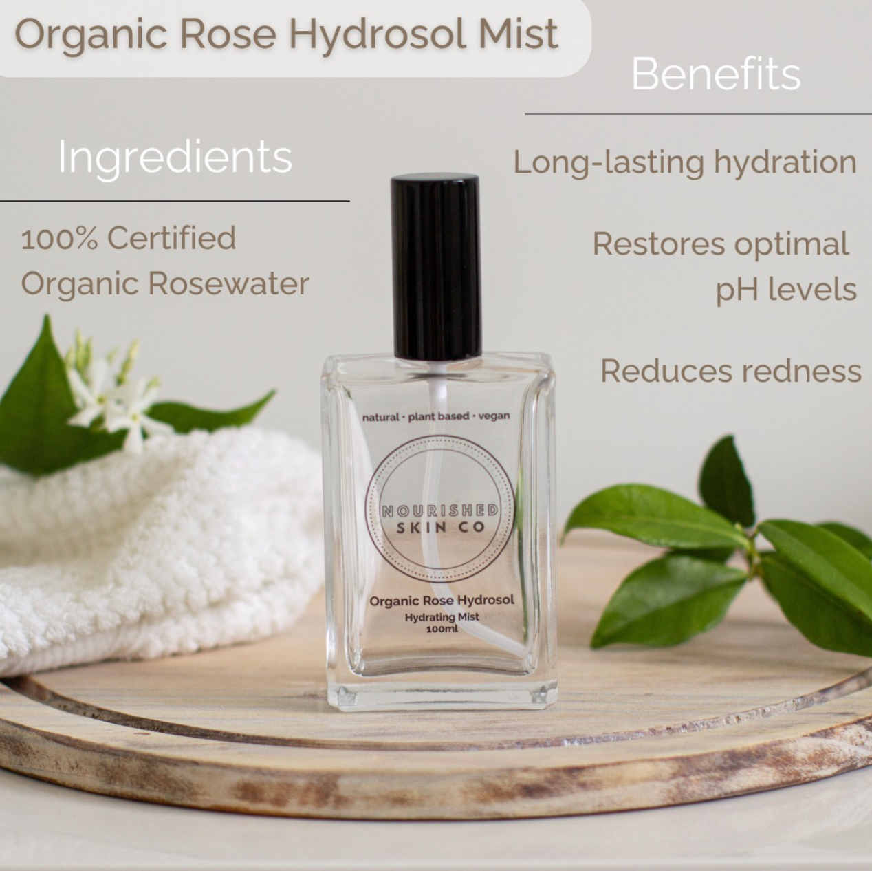 Nourished Skin Co - Wholesale Face & Body Mist/Water - Organic Rose Face Mist1