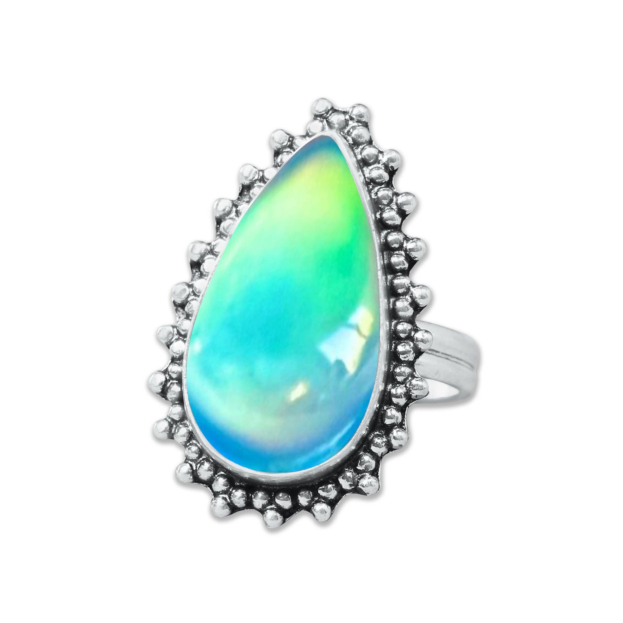 Handmade Jewels – wholesale Cocktail/Statement Ring – Aurora Opalringar – handgjorda, silverpläterade med blandade boho-mönster (tillverkas på beställning)6