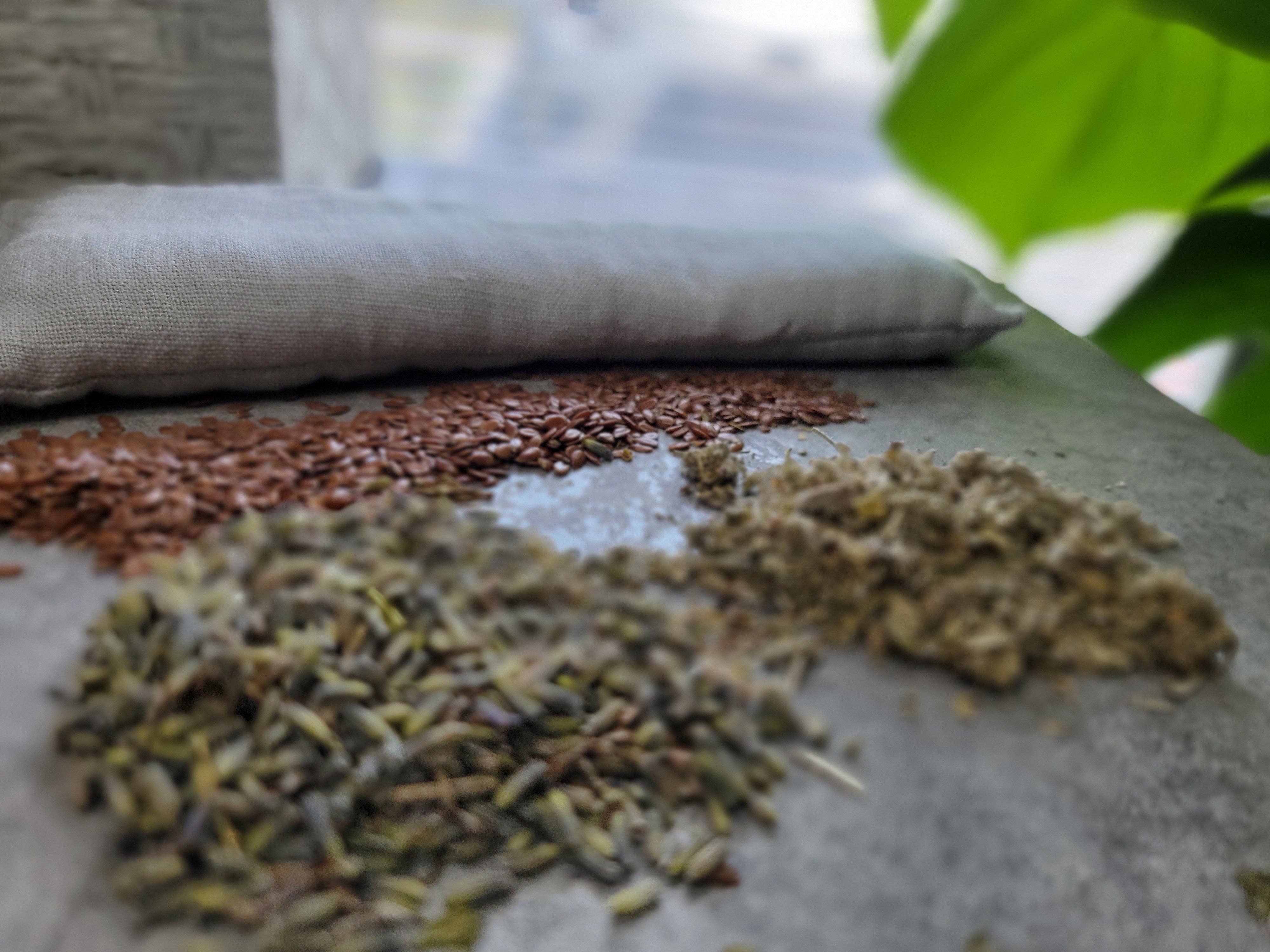 Calm Your Vibes - Venta al por mayor Cojín de spa/terapia - Almohada de aromaterapia caliente/fría para ojos - 100% tela de lino3