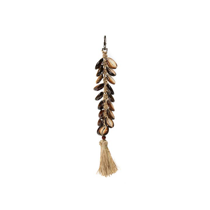 Sleutelhanger The Raffia Fishbone - Natuurlijk zwart voor wholesale door Bazar Bizar Living