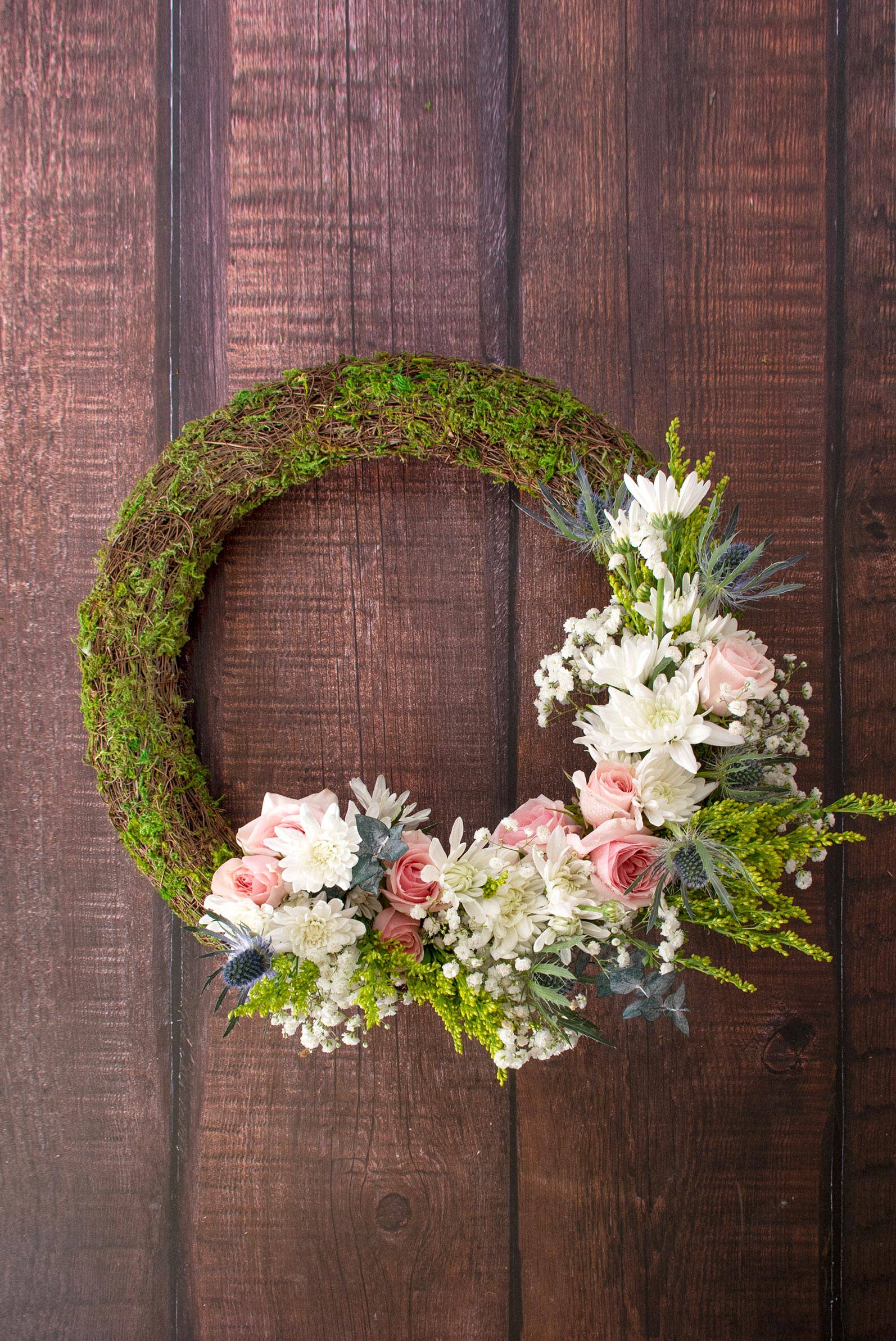 SuperMoss - Wholesale Wreath - Woodland Wicker Wreath, Round 20in1