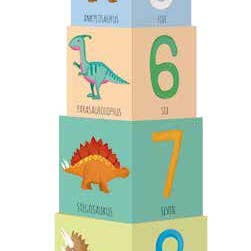 Axis Toys & Gifts - Wholesale Blocks – Kids & baby - Sassi Edu Dinosaurs Stacking Blocks & Book Set, 10 pcs