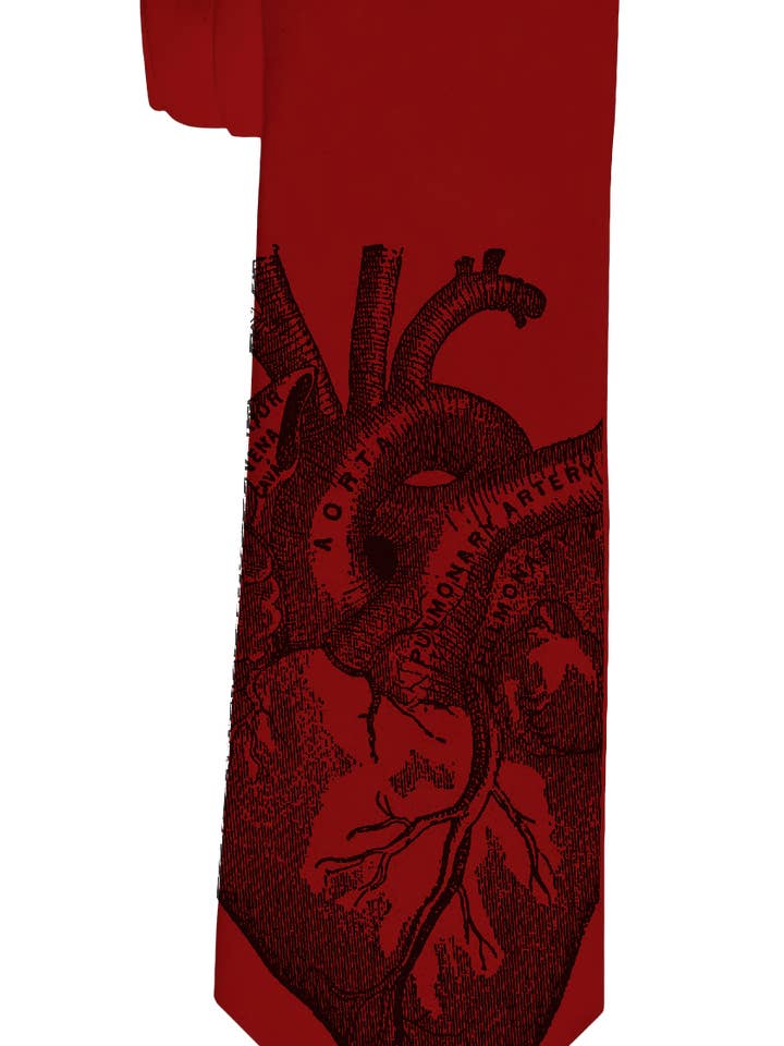 Cravatta da uomo Anatomical Heart per la vendita all'ingrosso da parte di Se7en Deadly