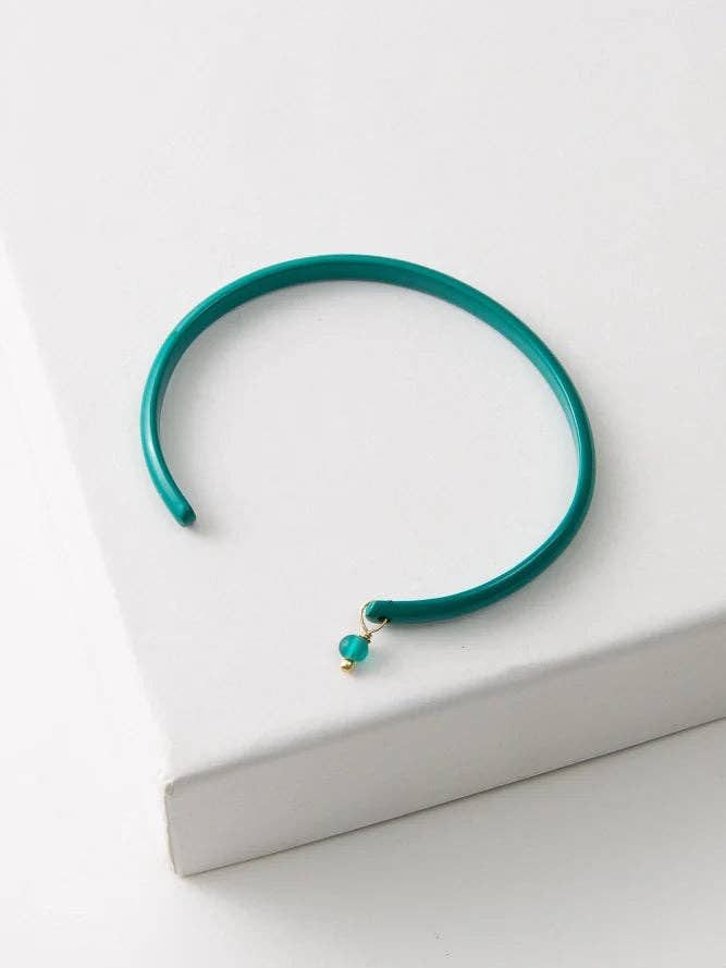 Enamel Cuff, Teal, Wide for wholesale by Noonday Collection