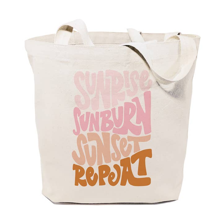 Sac à main Sunrise Sunburn Sunset Repeat pour la vente par The Cotton & Canvas Co.