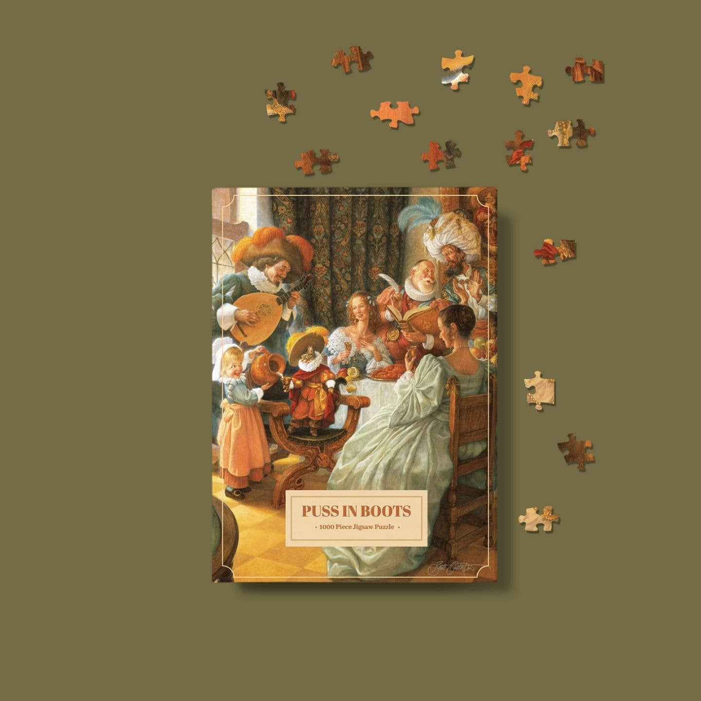 The Puzzle Theory - Wholesale Puzzle - Adult - Scott Gustafson Puss in Boots - 1000 Piece Puzzle