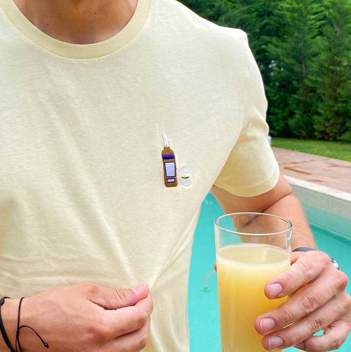 Broderad t-shirt Ricou i 100 % ekologisk bomull för wholesale av Juste un t-shirt