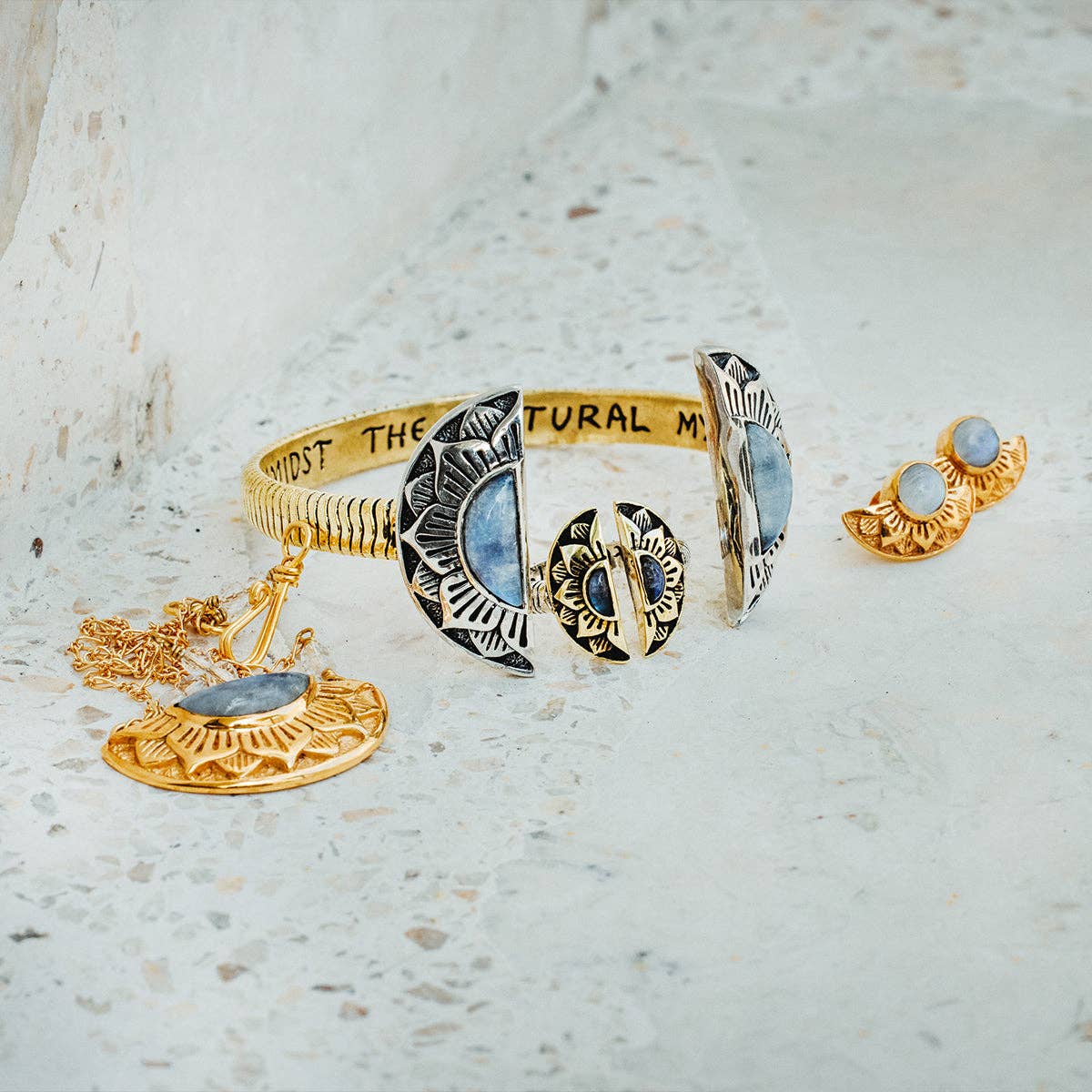 bahgsu jewels - Vendita all'ingrosso Anelli cocktail/statement - Anello mistico naturale - Pietra di luna9