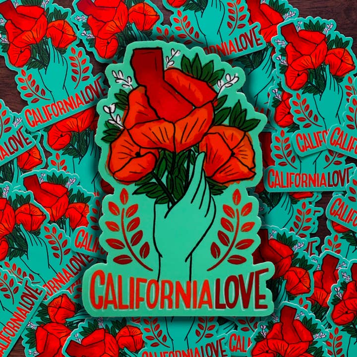 California Love Sticker for wholesale by Pokidi Lab by Blanca Creative