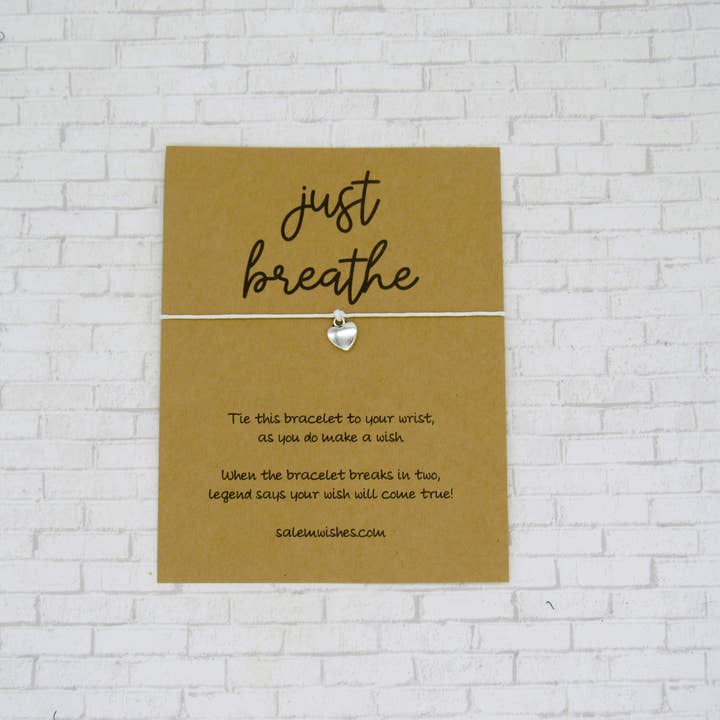 Just Breathe Wish Bracelet for wholesale by Salem Wishes