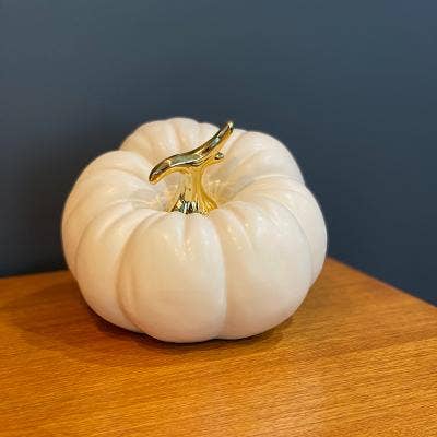 Ceramic Pumpkin Decor – Fall & Harvest Tabletop Accent for wholesale by Drew Derose Design