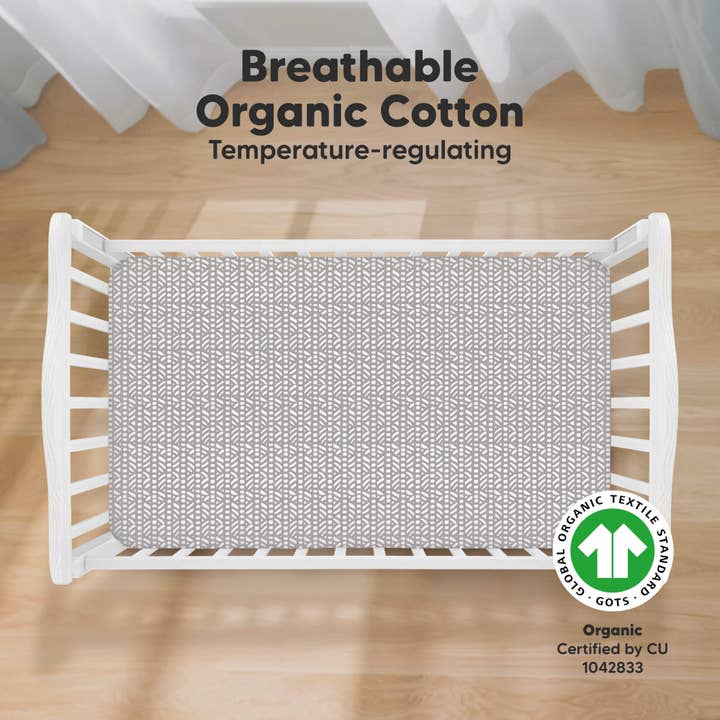 Nordic 2-pack Organic Cotton Fitted Crib Sheet for wholesale on Faire1
