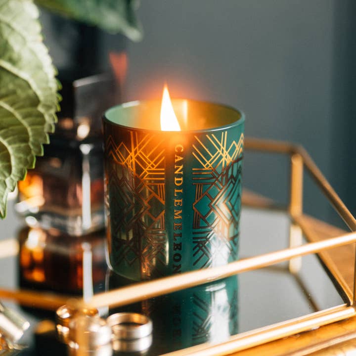 CANDLEMELEON - Wholesale Jar/Filled Candle - MIAMI ART DECO -Colour Changing Soy Wood wick Scented Candle1