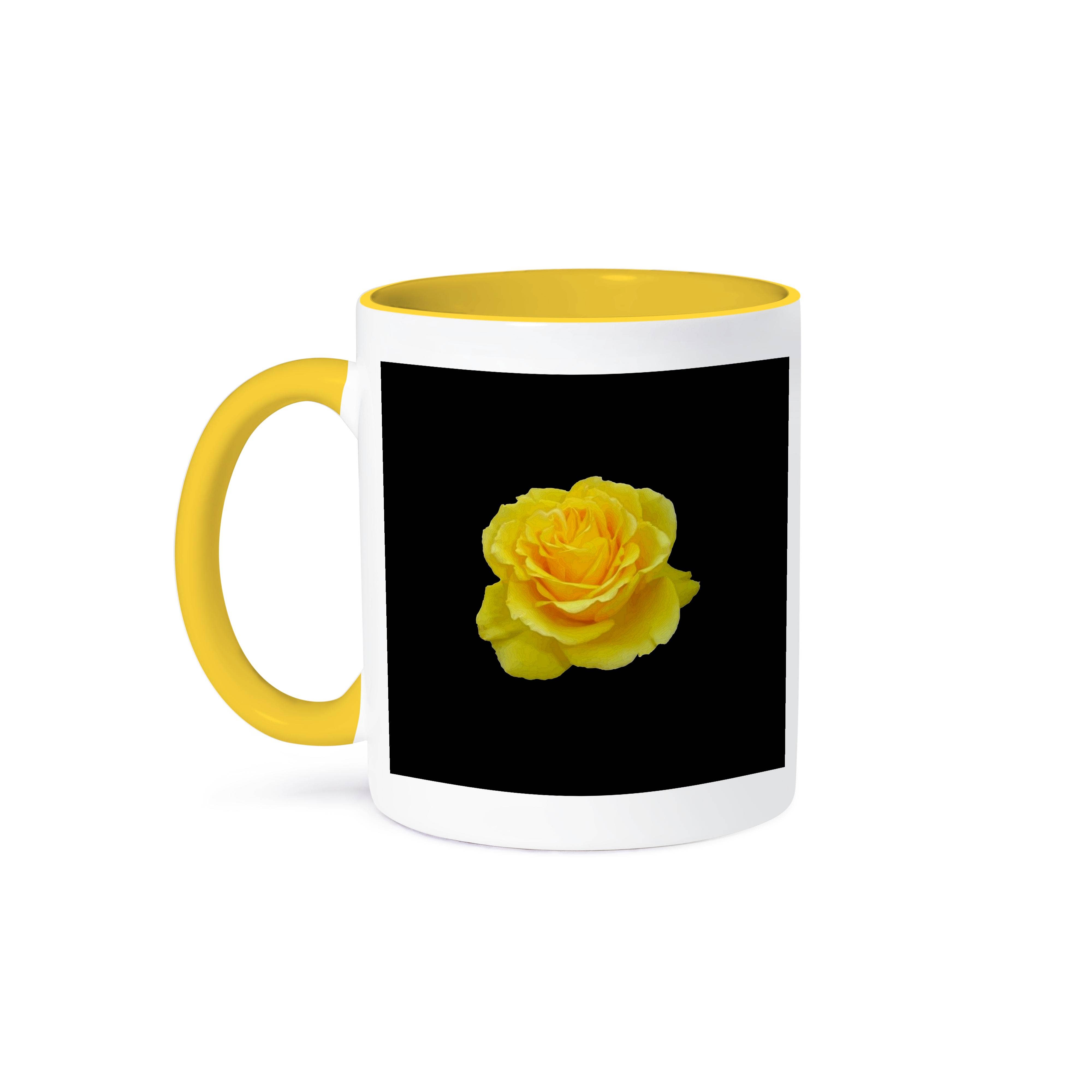 3dRose - Wholesale Coffee Mug - 3dRose, Beautiful Yellow Rose Isolated Vector Art, Mug0