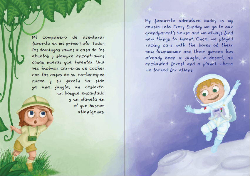 Mika & Lolo - Vente Preschool Book (3-5) - Mika & Lolo - Le livre bilingue qui remet en question les stéréotypes de genre6