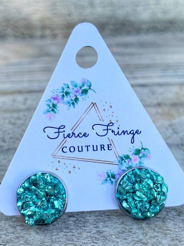 Druzy Studs for engroshandel hos Fierce Fringe Couture