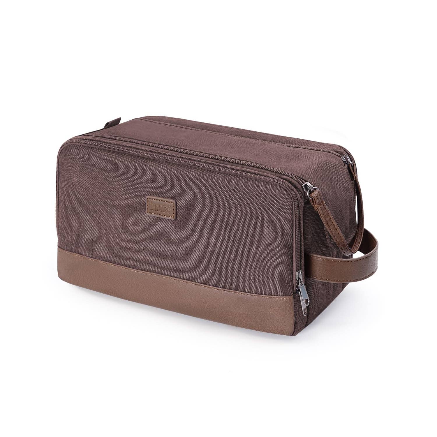 wandf – Engroshandel Toilettaske - Unisex – Canvas & læder Dopp Kit rejse vandafvisende barbertaske9