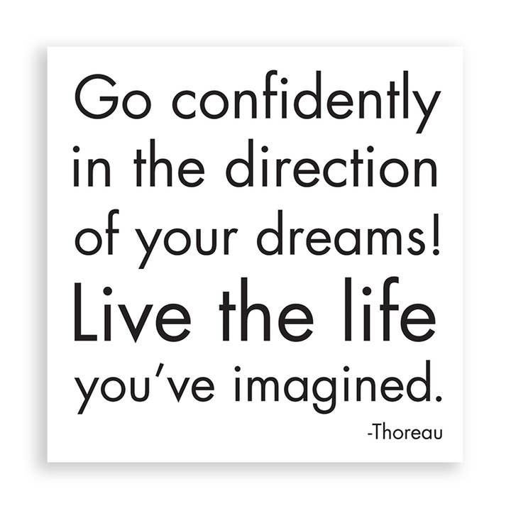 Magnets - M55- Go Confidently (Henry David Thoreau) for wholesale by Quotable