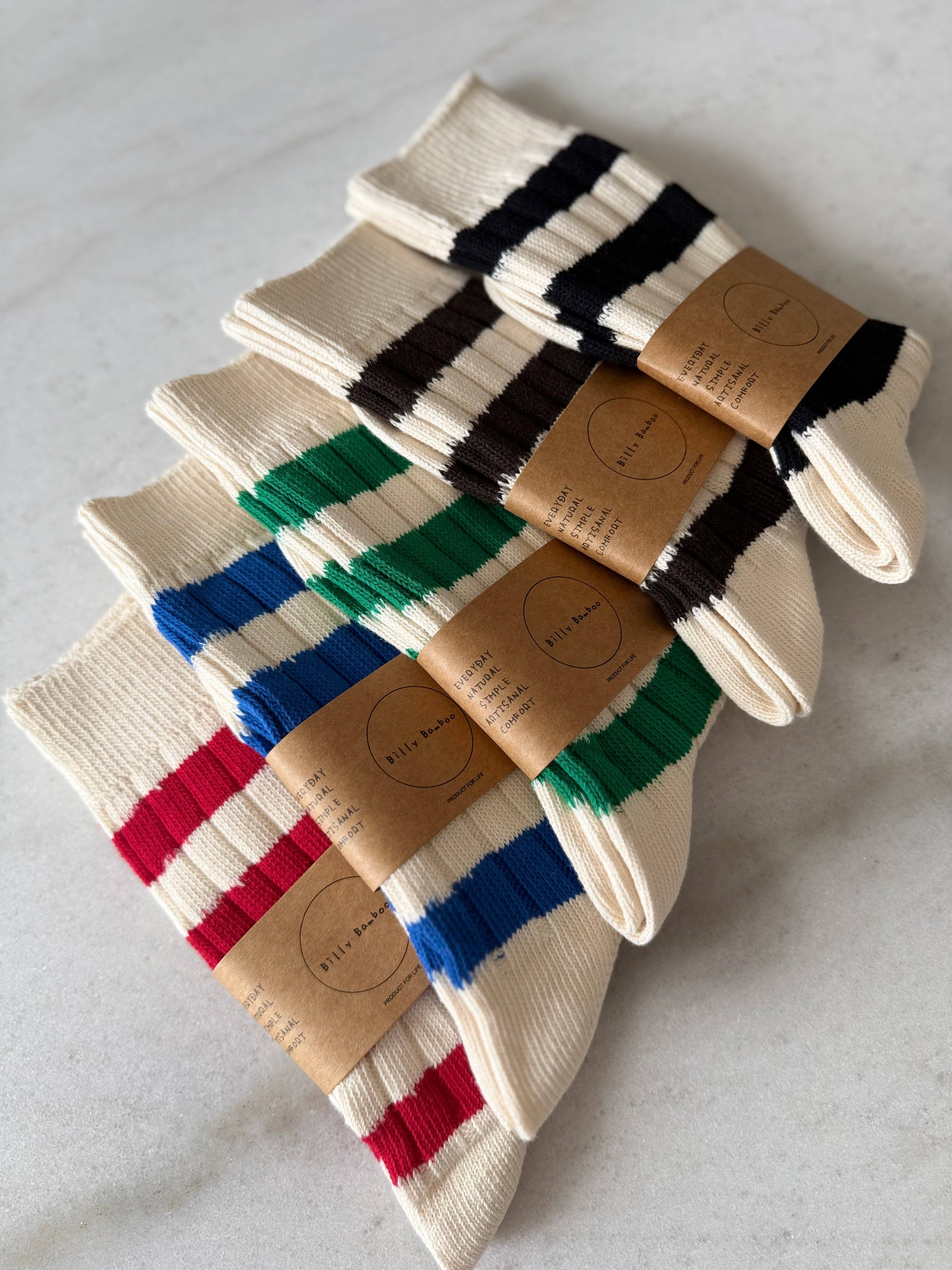 Billy Bamboo – Meias - Unissexo por atacado – MEIAS ALTAS COM RISCA COLORIDA32