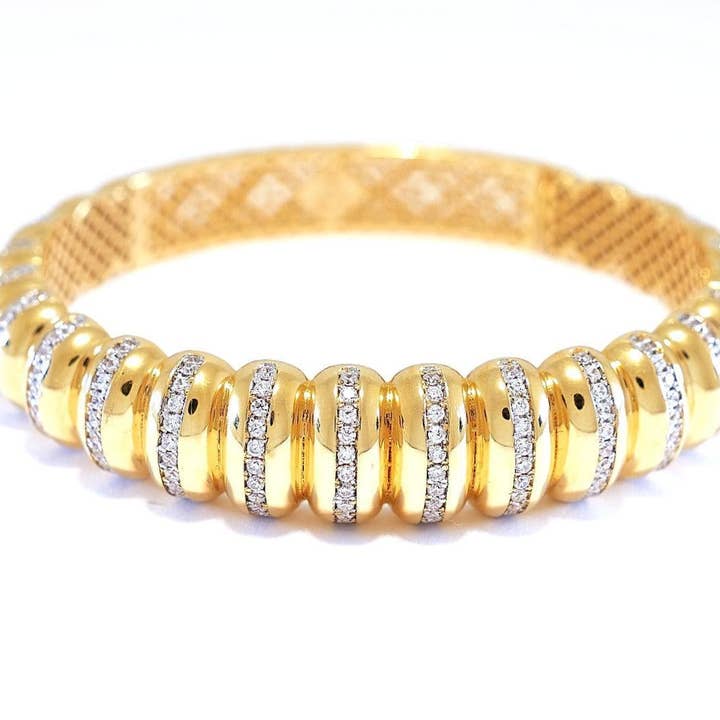 Sklave Riccio mit weißen Steinen für den Großhandel von LINCETTO GIOIELLI