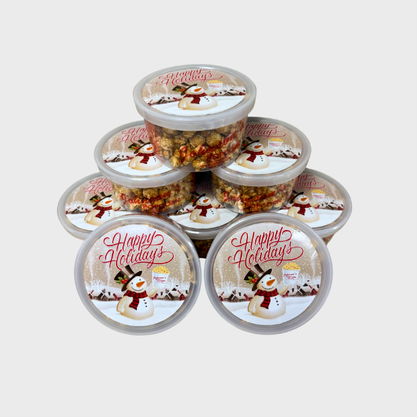 Johnson's Popcorn - Wholesale Popcorn - Happy Holiday's Popcorn - Promo Tub (5 oz) 1