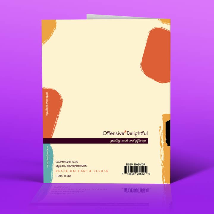 offensivedelightful – Großhandel Babykarte – ZEIT, MIT DEM TRINKEN ZU BEGINNEN, Babykarte2