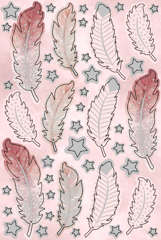 URSUS® / Buntpapierfabrik Ludwig Bähr GmbH & Co. KG - Wholesale Gift Box - “Feathers” gift box set, rose/silver4