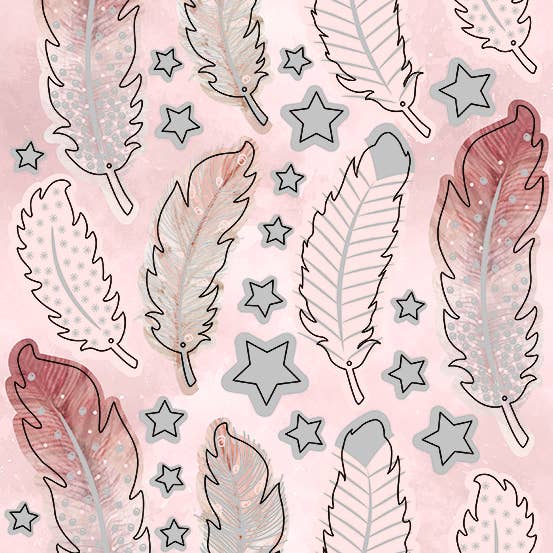 URSUS® / Buntpapierfabrik Ludwig Bähr GmbH & Co. KG - Wholesale Gift Box - “Feathers” gift box set, rose/silver4