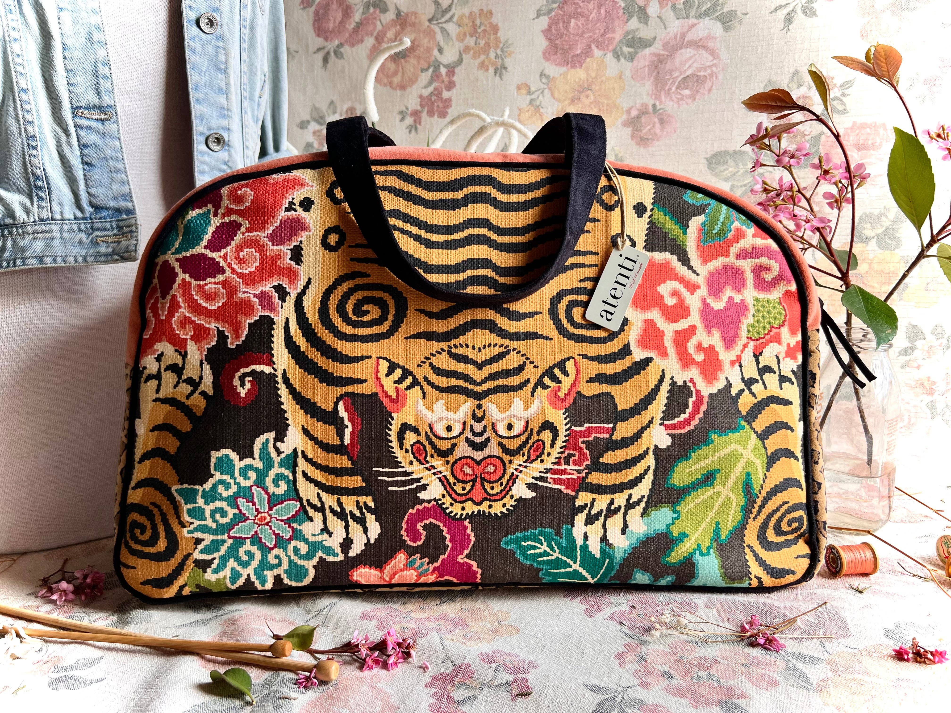 Atenti - Venta al por mayor Bolsa de viaje - Mujer - Le Tigre Overnighter-Atenti USA hecho a mano, bolso de fin de semana, bolsa de viaje13