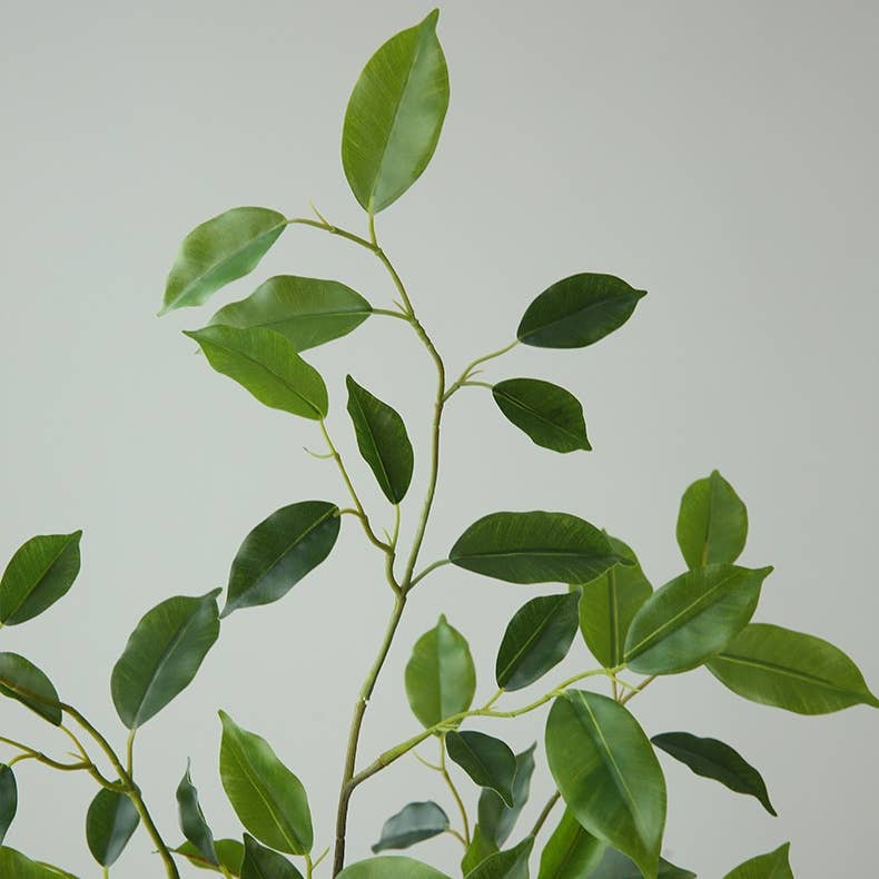 ACNITE(We cover U.S. import duties) - Venta al por mayor Plantas artificiales - Hoja verde artificial para jarrón Hojas de árbol de banyán para el hogar9