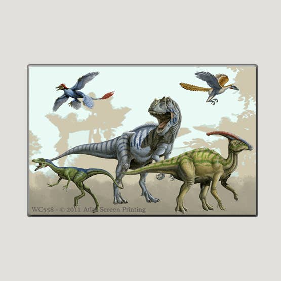 Dinosaur Rumble 2" X 3" Magnet for wholesale by Atlas Screen Printing