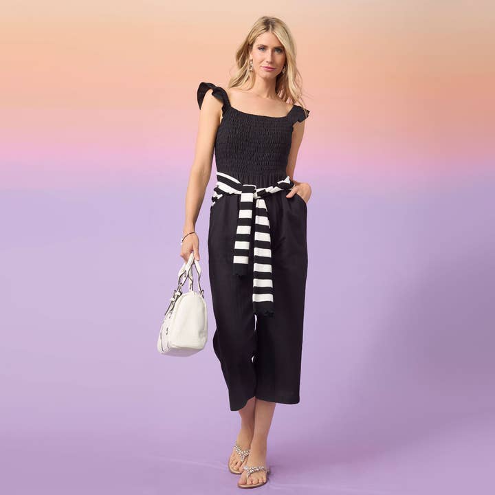 COCO + CARMEN - Wholesale Dress - Women's - Kohde Wide Leg Smocked Jumpsuit4