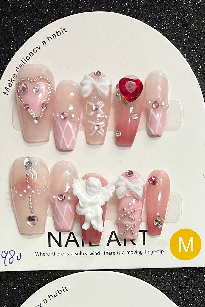 Kids Charm Online - Wholesale Press-On/Fake Nails - PRESS ON WOMEN ACRYLIC NAIL SET.1