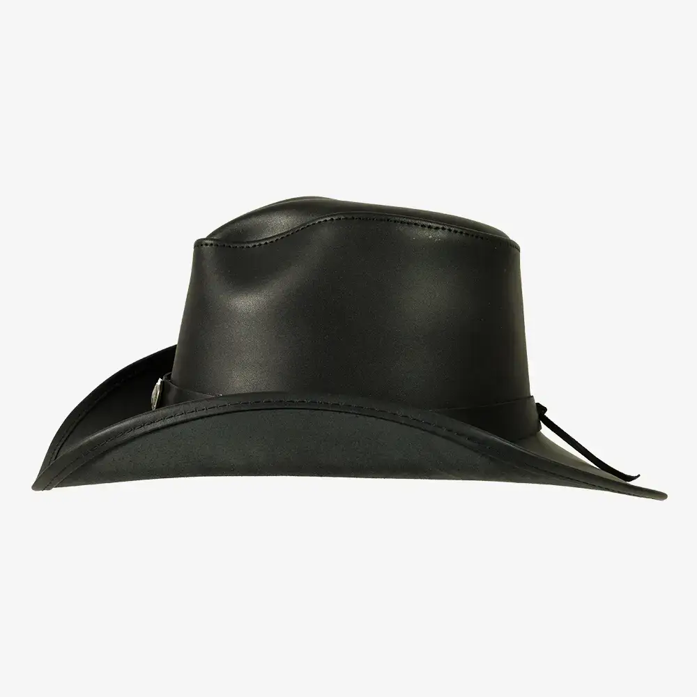 American Hat Makers - Venta al por mayor Sombrero cowboy - Unisex - Sombrero Vaquero de Cuero Genuino con Concho - Estilo Cyclone26