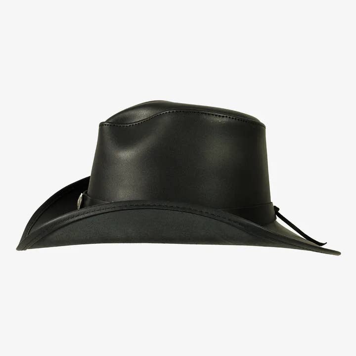 American Hat Makers - Venta al por mayor Sombrero cowboy - Unisex - Sombrero Vaquero de Cuero Genuino con Concho - Estilo Cyclone26