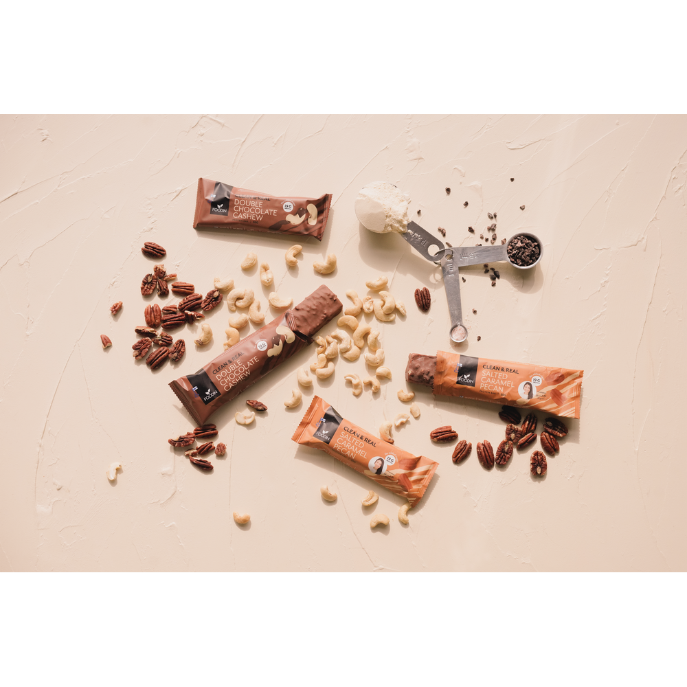 Foodin - Wholesale Snack Bar - Clean & Real Protein Bar Salted Caramel Pecan 55g1