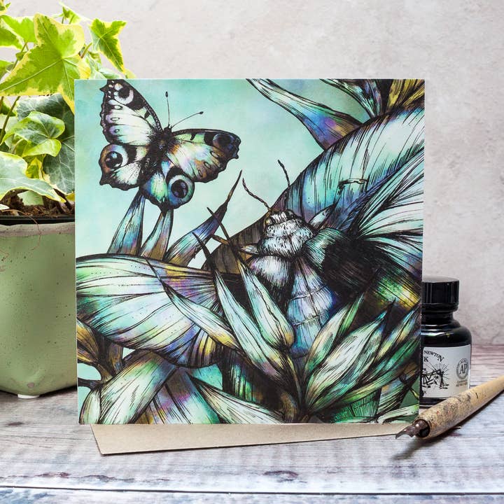 Tropical Beetle Greetings Card for wholesale by Jessica Wilde