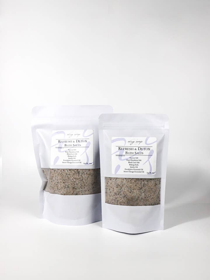 Refresh & Detox Bath Salts for wholesale by Airy Soap