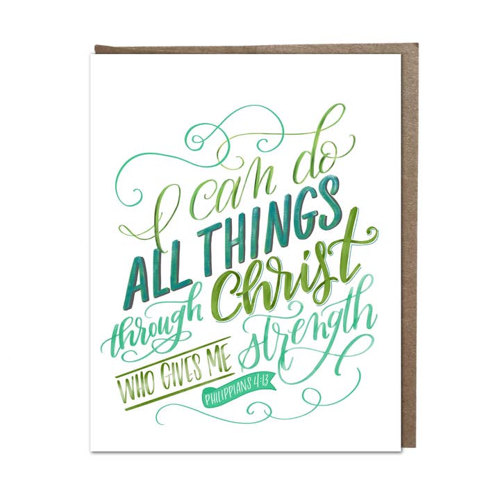 Karte „Ich kann alles durch Christus tun“ für den Großhandel von Krystal Whitten Studio