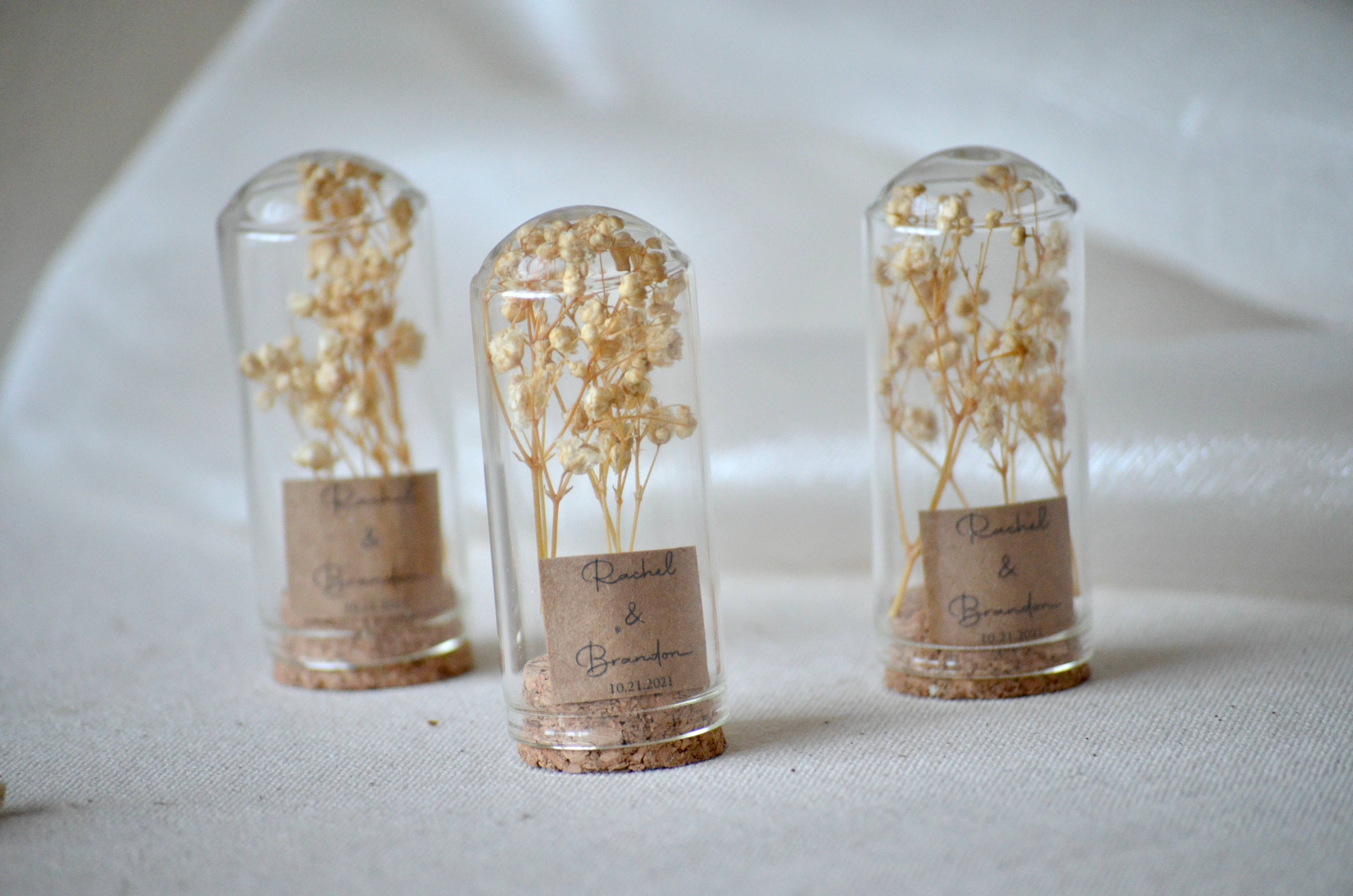 Uniq Favors - Wholesale Party Favor - Souvenir bloem in glazen stolp, feestelijke cadeau's voor bruiloft6