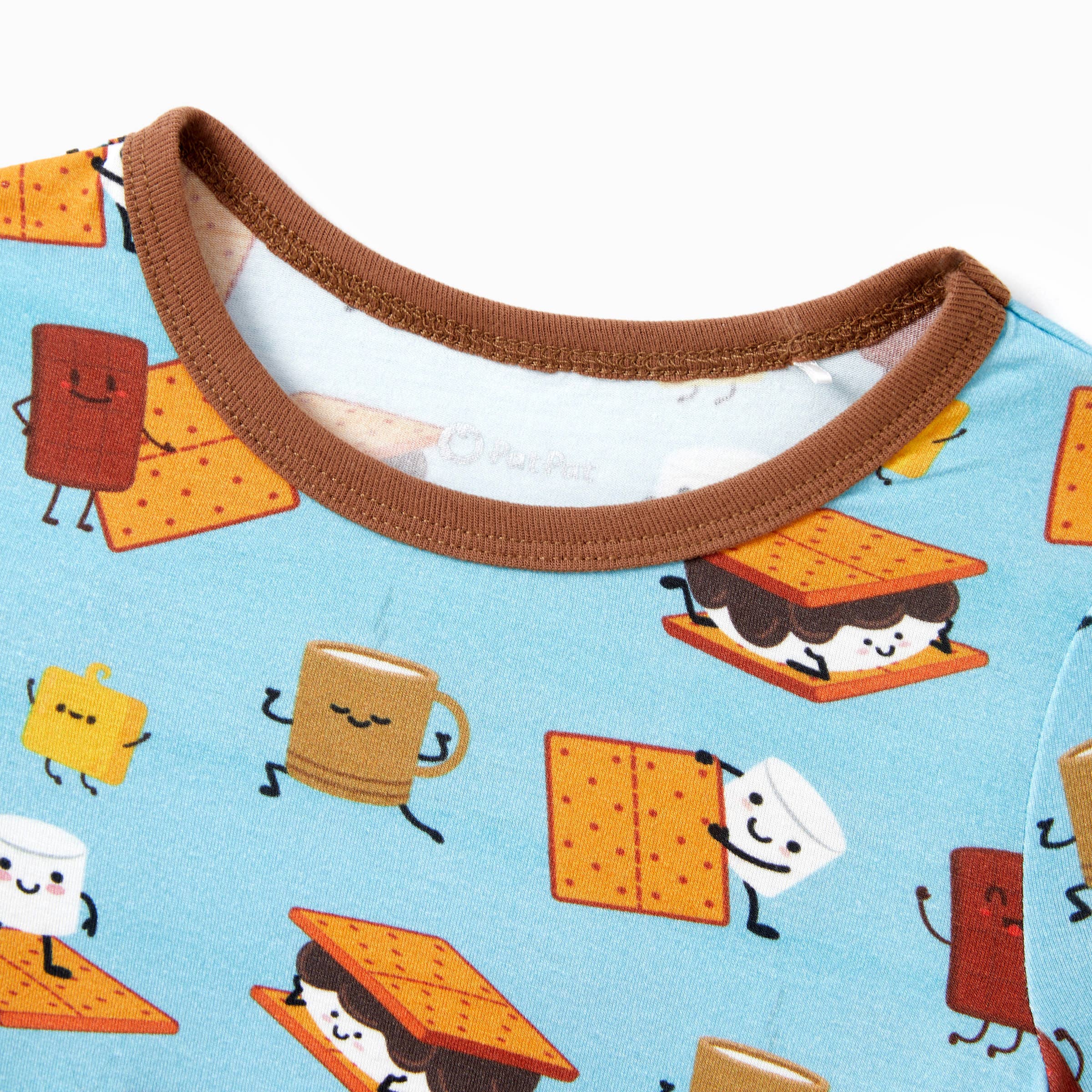 Green Bamboo Family Matching PJs Sets Cute Tops & Long Pants for wholesale on Faire15