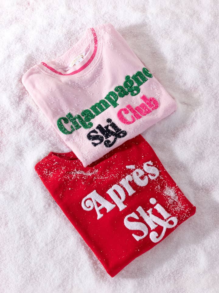 Shiraleah - Wholesale Sweatshirt - Women's - "CHAMPAGNE SKI CLUB" SWEATSHIRT, BLUSH5