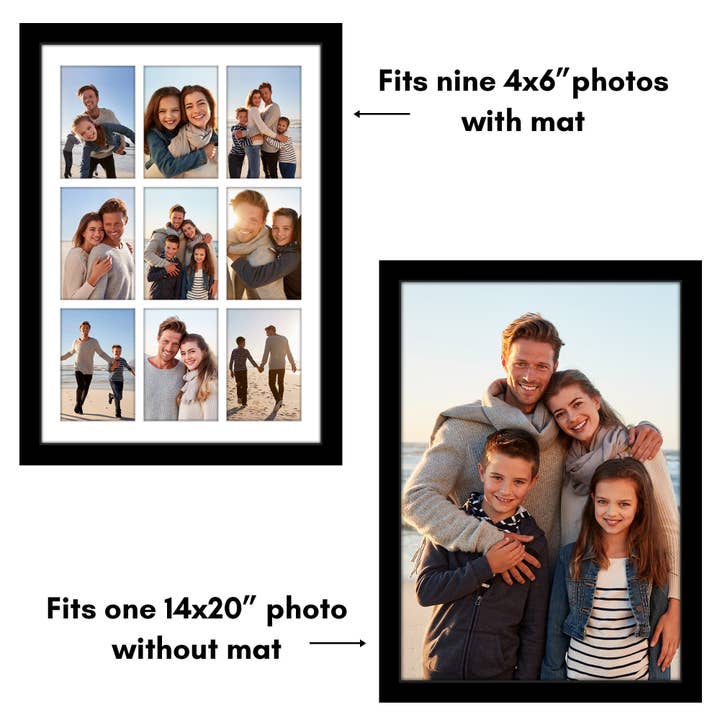 Americanflat - Wholesale Collage Picture Frame - Americanflat 14x20 Collage Picture Frame for (9) 4x6