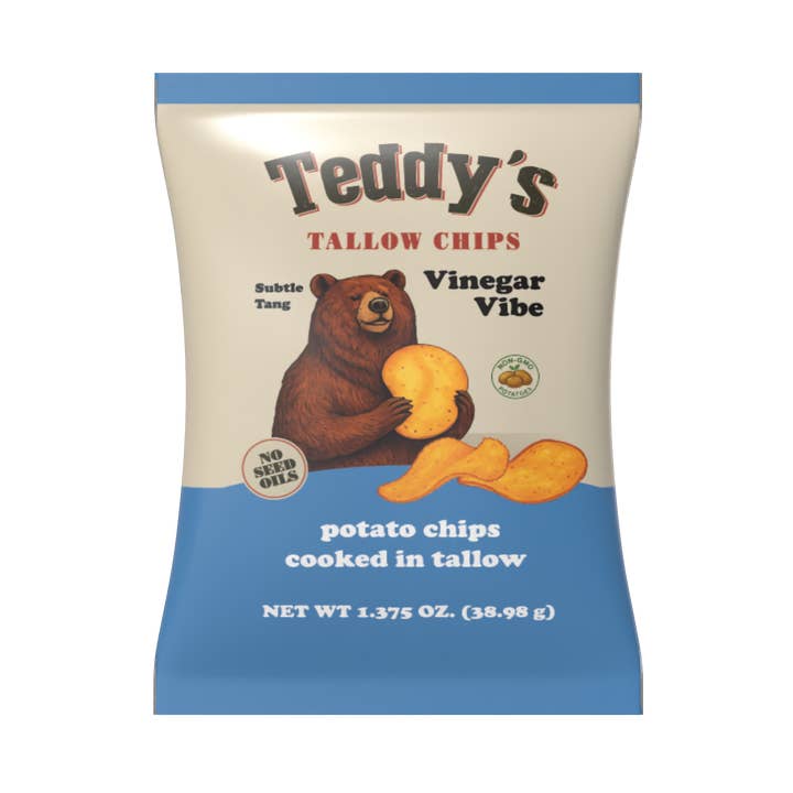 Vinegar Vibe (1.375 oz) for wholesale by Teddy’s Tallow Chips