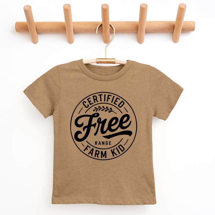 Coyote Certified Free Range Farm Kid Toddler/Youth Graphic Tee for wholesale on Faire