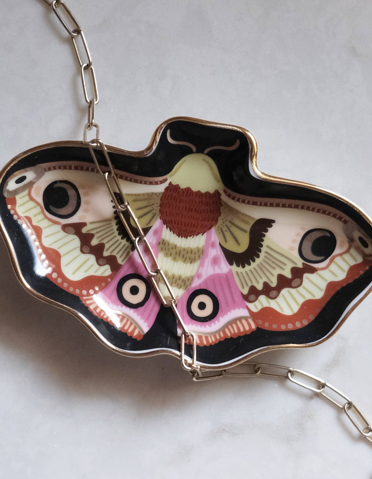 Idlewild Co. - Wholesale Jewelry Dish - Moon Moth Porcelain Trinket Dish2