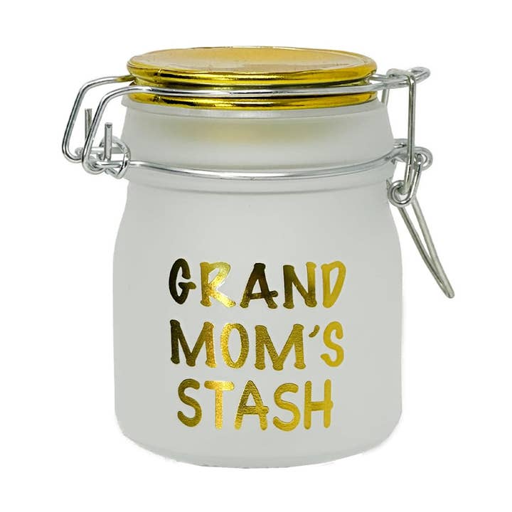 Medium Airtight Storage Jar (Frosted White/Gold Lid) | 5 oz for wholesale by Ted Miller Innovation